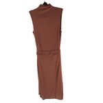 ALLSAINTS  Novi Sleeveless Wrap Dress Rust Brown V-Neck Draped US 2 Photo 2