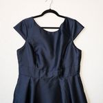 Alfred Sung NWT Midnight Navy Cap Sleeve Pleated Skirt Dress Size 18 Photo 2