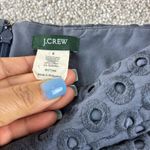 J.Crew Gray Eyelet Knee Skirt Size 6 Cotton Blend Lined Career Casual Chic Photo 1