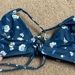 SheIn Floral Blue Green Bikini Top Photo 1
