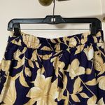 Joie  -capri Floral Wide-Leg Pants in Navy and Gold NWOT Photo 3