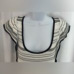White House | Black Market  Flutter Sleeve Pointelle Stripe Top (626) Photo 8