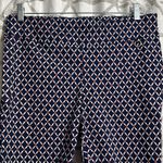 Rafaella  Navy and White Patterned Women's Bermudas Photo 1