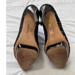 Alice + Olivia Black Laser Cut Stiletto Booties Women’s Size 10.5 Designer Heels Photo 4