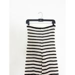 ZARA  Black White Knit Striped Wide Leg Pants Size Small High Rise Stretch Beach Photo 4