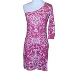 Persifor One Shoulder Bodycon Mini Dress XS Pink Photo 1