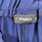 Kelso Navy Blue High Rise Paper Bag Shorts Size M Photo 3