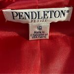 Pendleton ‎ Petite Blazer 100% Virgin Wool Bright Red with Gold Buttons Size 16 Photo 7