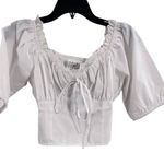 Daisy Street ‎ White Cropped Blouse New Small Photo 0