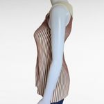 Real & True Taupe Cream Ribbed Sleeveless Sweater Tank Size Medium Photo 3