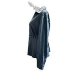 Dress Barn button front belted tunic blue women's XL Photo 2