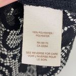 Free People Black Shimmer Sheer Floral Lace Henley Neck Flare Blouse Top Size L Photo 5