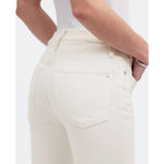 Madewell Kick Out Crop Jeans Pure White Stretch Mid Rise Flare NI961 US 24 NWT Photo 3