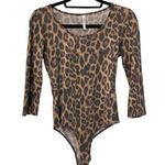 Tresics Leopard print bodysuit 3/4 sleeves S wild animal print spots Photo 0