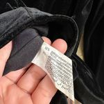 ZARA  Deep Black Velvet Wrap Front Tie Back Long Sleeve Bouse Medium Photo 6