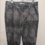 Chico's Gray Animal Print Jeans Snakeskin Patterned Pants Photo 1