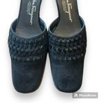 Salvatore Ferragamo Mules Suede Slide Kitten Heel Sz 6.5 AAA Photo 2
