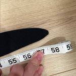 Vintage 1960s Handmade Shift Dress with Matching Belt Black Size L Photo 6