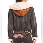 Free People Perry Shearling Hooded Denim Jacket Photo 4