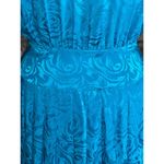 dress 100% silk swirl blue drop waist Size 10 Photo 2