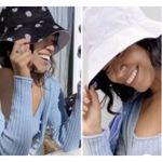 Alice + Olivia NWT Alex + Olivia Daisy Print Reversible Bucket Hat Black / White One Size Photo 2