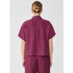 Eileen Fisher  Washed Organic Linen Delave Set Size Medium Geranium Photo 3