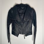 Lulus  Up on a Tuesday Black Vegan Leather Jacket NEW size small Photo 1
