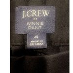 J.Crew Winnie Crop Trouser Dress Pant Straight Leg Belt Loop Side Zip Up 4 Black Photo 8