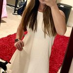 Alya White Ribbed Dress Photo 0