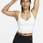 Nike NWT Alate Lightweight Padded Sewn In Pads Sports Bra Dri Fit White Size M Photo 0