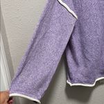 Main Strip  Lavender Sweater with White Trim Photo 4