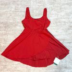 Halara Women Large Red Pleated Cut out Tennis Golf Mini Dress Shorts Nylon Skort Photo 0