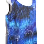 Relativity Women's Blue Abstract Print Sleeveless Tank Dress 1X Photo 3