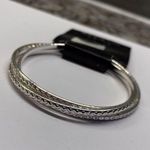 Fine Silver Plate Silver Tone Costume Bangle Bracelet NWT $30 Photo 7
