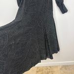 Madewell  Tie Waist Midi Dress Dot Black Long Sleeve A Line Godet Small NWT Photo 15