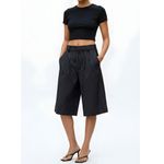 Jaded London Pinstripe Goliath Baggy Shorts, Black, W36 Photo 3