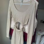 Gold Sparkly Tie Dress Size M Photo 0