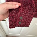 J.Jill Women Tweed Long Sleeve Snap Jacket Shacket Burgundy Size XL Photo 5