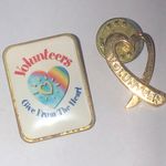 Vintage Gold Tone Volunteer Pins Set Photo 0