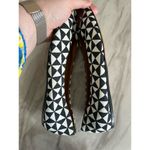 Isabel Marant  Black & White Geometric Canvas Pointed Toe Flat Photo 3