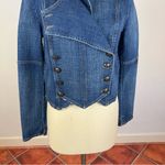 Free People Denim Military Band Jacket Photo 4