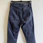 ZARA High Waist Button Fly Ankle Cropped Jeans Black Womens Size 2 Denim Photo 6