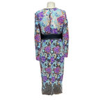 Diane Von Furstenberg  Long-Sleeve‎ Banded Overlay Lace Midi-Length Dress Size 0 Photo 9