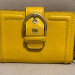 Coach  SoHo Campbell Small Buckle Yellow Leather Wallet Photo 0