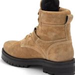 ALLSAINTS Paulina Suede Buckle Boot in Desert Tan- Lugsole Combat Boot Womens 6 Photo 3