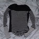Rampage Y2K Black & White Striper Sweater Photo 2