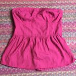 American Eagle RED PEPLUM STRAPLESS TUBE TOP Photo 0
