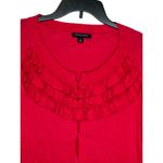 Banana Republic  Women's Sweater Wool‎ Ruffle Cardigan Hook & Eye Closure Medium Photo 1