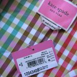 Kate Spade NWT New York Rainbow Plaid Cotton Belted Button Front Shirt Dress M Photo 3