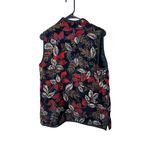 Womens Vest Black Multi Tapestry Reversible Boho Chic Size XL Photo 3